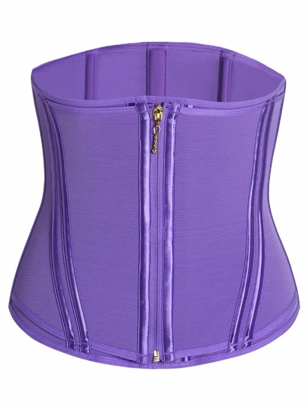 Sculpting Purple Waist Trainer Corset with Gold Hardware - Picture 2 of 4